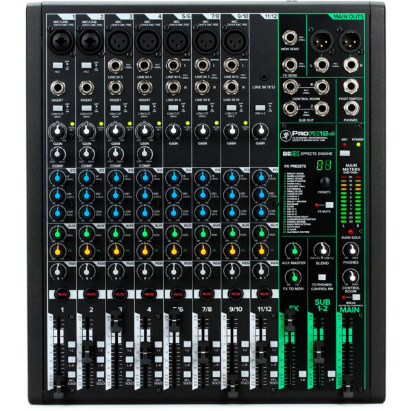 Mackie ProFX12v3 – Mezcladora de 12 canales con efectos